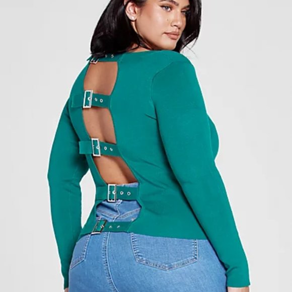 Figure Alexis Buckle Back Sweater 